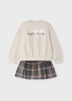 Fashion Conjunto falda tul y sudadera niña Conjuntos