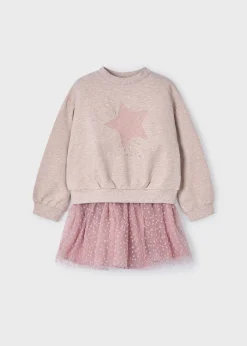 Outlet Conjunto falda tul y sudadera niña Conjuntos