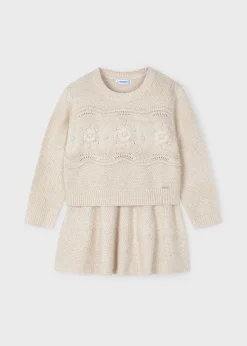 Store Conjunto falda y jersey tricot niña Conjuntos