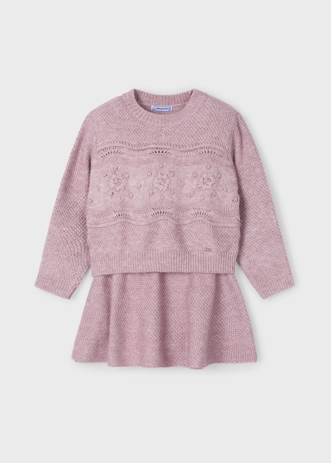 Cheap Conjunto falda y jersey tricot niña Conjuntos