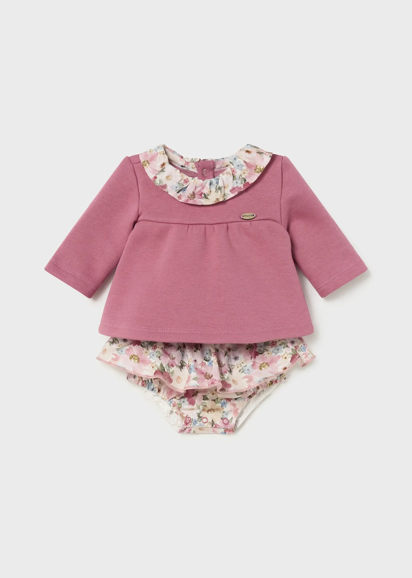 Flash Sale Conjunto falda y sudadera flores recién nacida Conjuntos