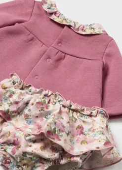 Flash Sale Conjunto falda y sudadera flores recién nacida Conjuntos