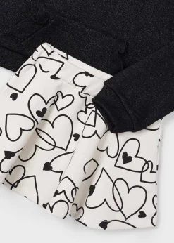 Shop Conjunto falda y sudadera metalizada niña Conjuntos