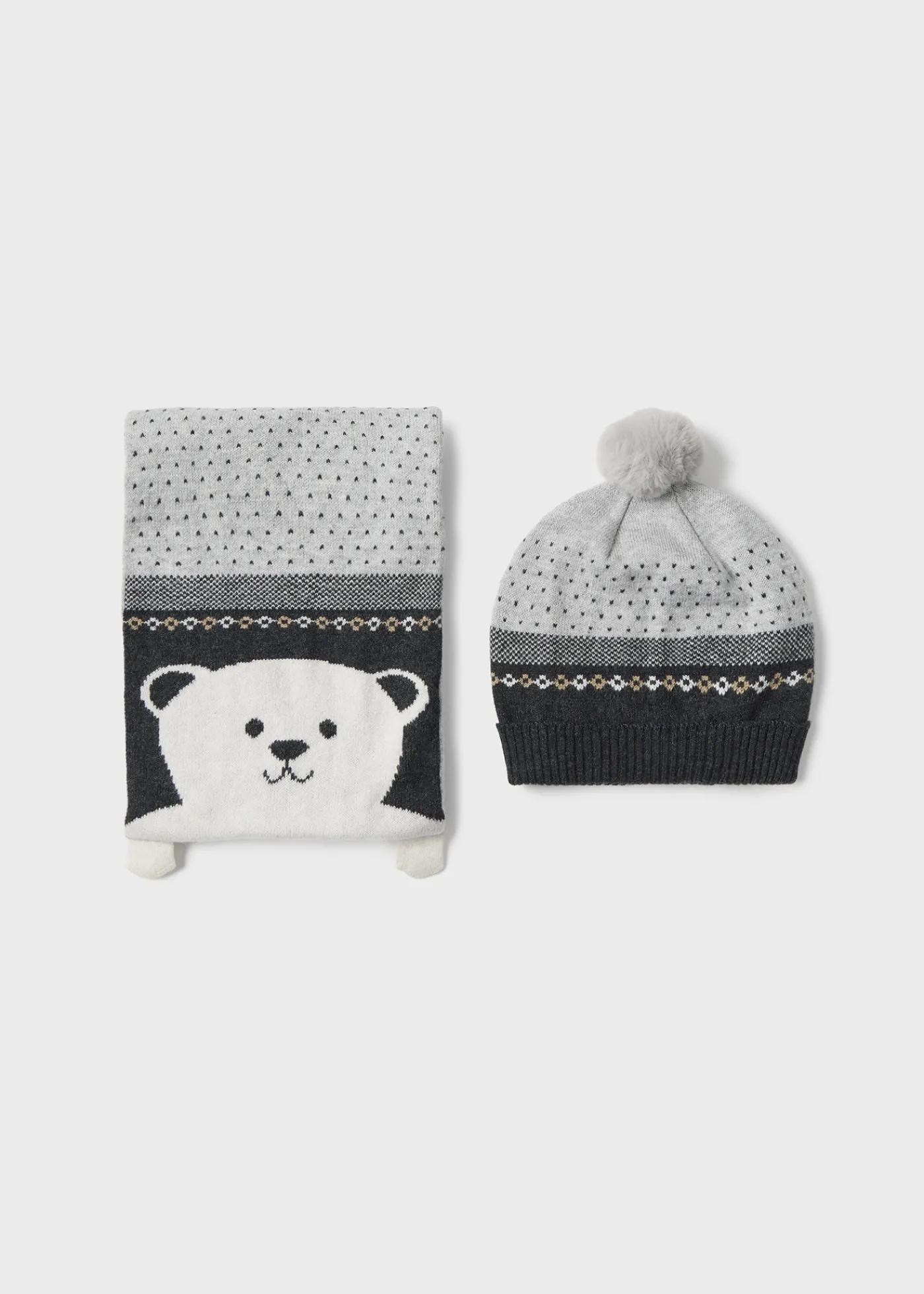 Fashion Conjunto gorro y bufanda oso bebé Accesorios Y Complementos