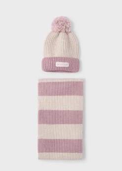 Best Conjunto gorro y bufanda rayas niña Accesorios Y Complementos
