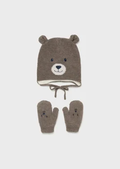 Best Sale Conjunto gorro y manoplas oso bebé Accesorios Y Complementos
