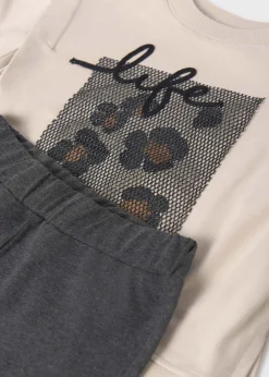 Cheap Conjunto legging acampanado y sudadera chica Conjuntos