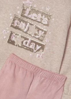 New Conjunto legging antelina y sudadera niña Conjuntos