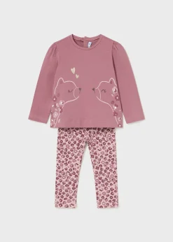 Online Conjunto legging estampado y camiseta bebé Conjuntos
