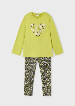 New Conjunto legging estampado y camiseta niña Conjuntos