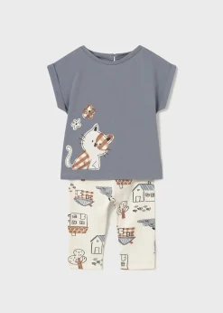 Discount Conjunto legging estampado y camiseta bebé Conjuntos