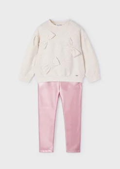 Hot Conjunto legging metalizado y sudadera niña Conjuntos
