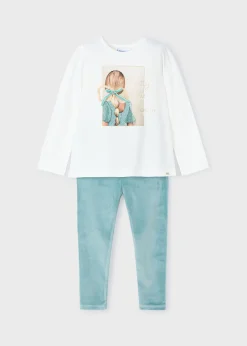 Store Conjunto legging terciopelo y camiseta niña Conjuntos