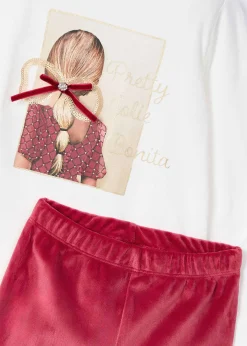 Cheap Conjunto legging terciopelo y camiseta niña Conjuntos