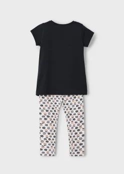Store Conjunto legging tobillero y camiseta estampado niña Conjuntos