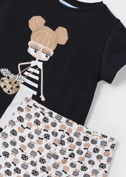 Store Conjunto legging tobillero y camiseta estampado niña Conjuntos