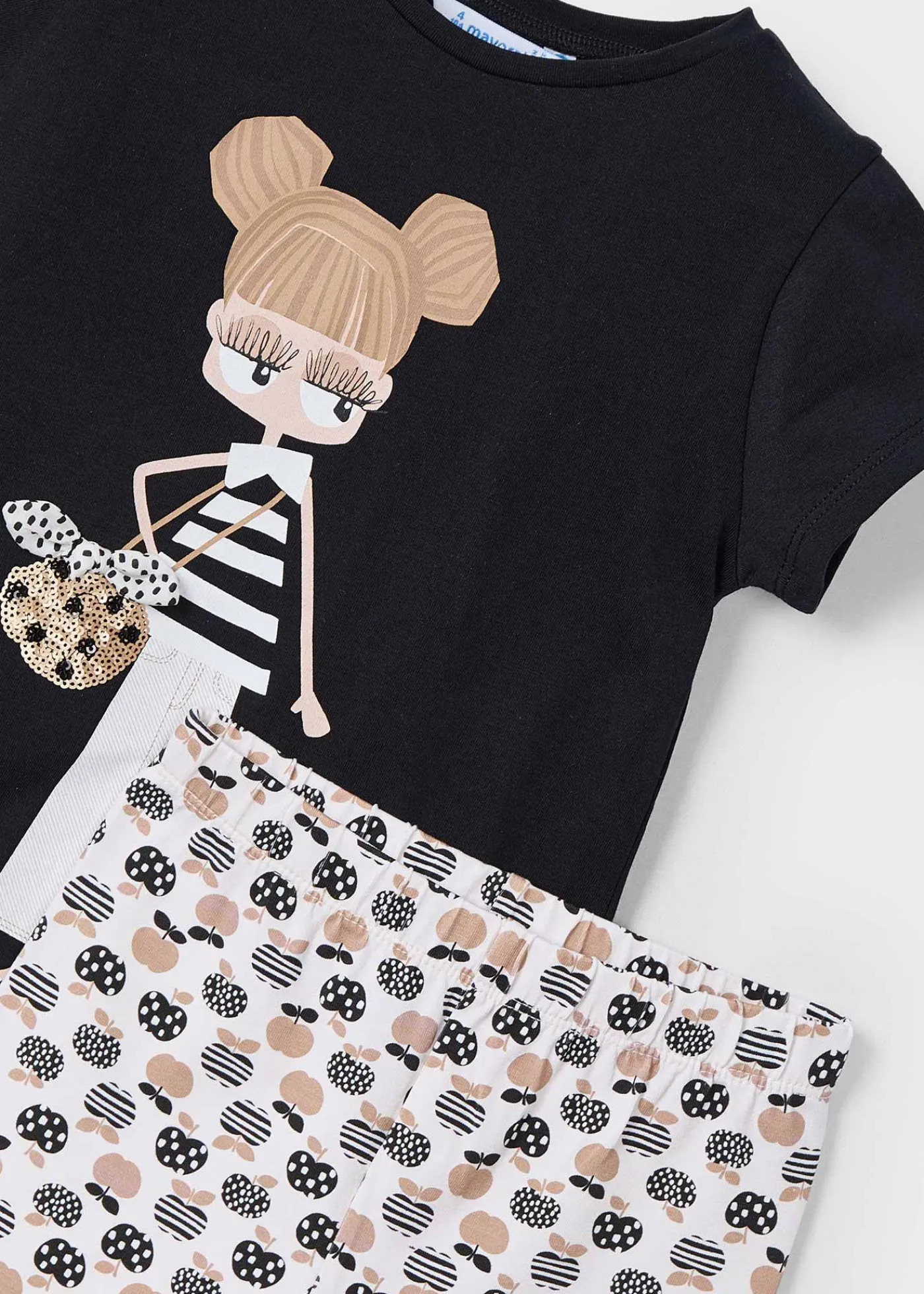 Store Conjunto legging tobillero y camiseta estampado niña Conjuntos