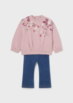 Flash Sale Conjunto legging vaquero y sudadera bebé Conjuntos