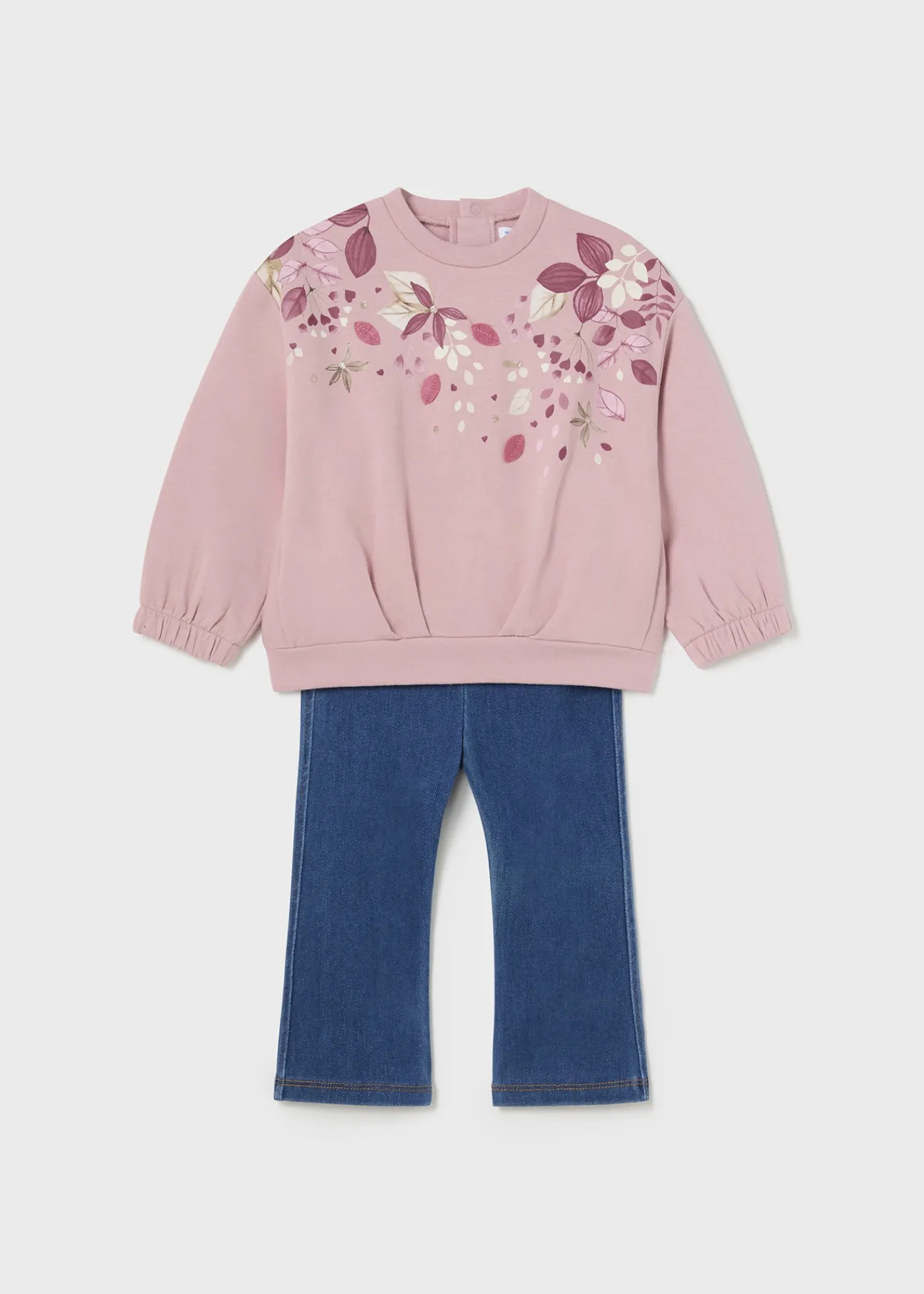 Flash Sale Conjunto legging vaquero y sudadera bebé Conjuntos