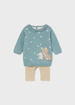 Outlet Conjunto legging y jersey tricot recién nacida Conjuntos