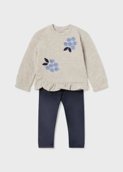 Cheap Conjunto legging y sudadera volante bebé Conjuntos