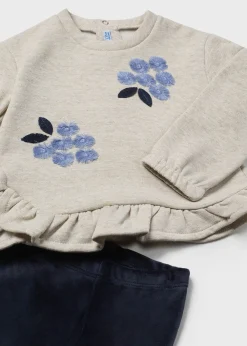 Cheap Conjunto legging y sudadera volante bebé Conjuntos
