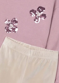 Fashion Conjunto legging y sudadera lentejuelas niña Conjuntos