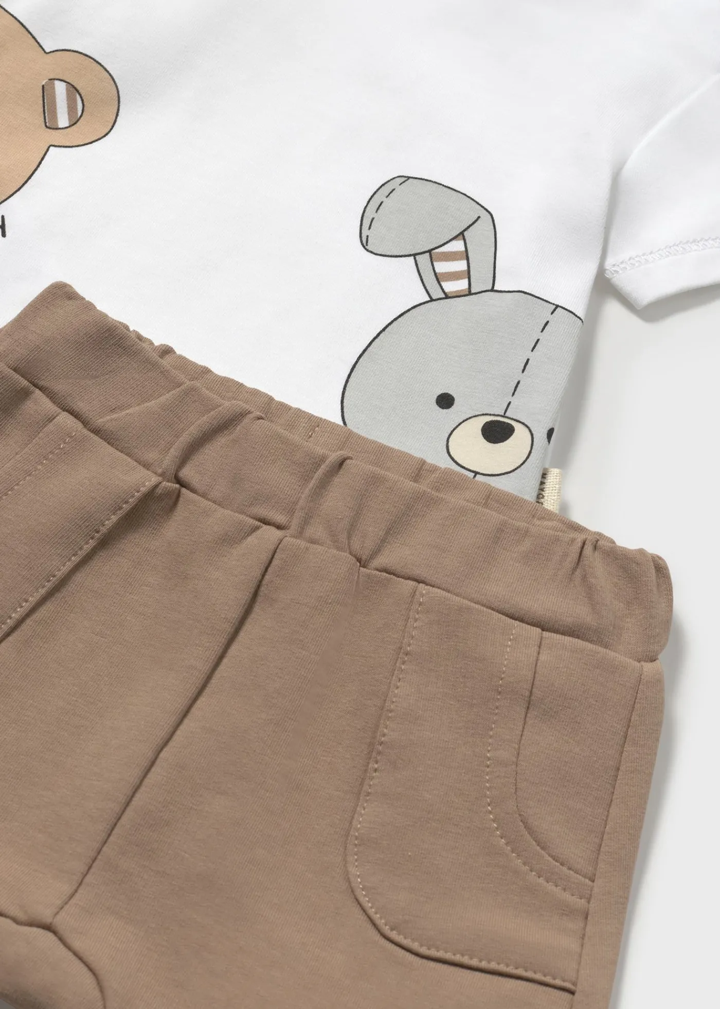 Store Conjunto pantalón corto y camiseta animales recién nacido Conjuntos