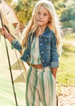 Discount Conjunto pantalón largo y camiseta rayas niña Conjuntos