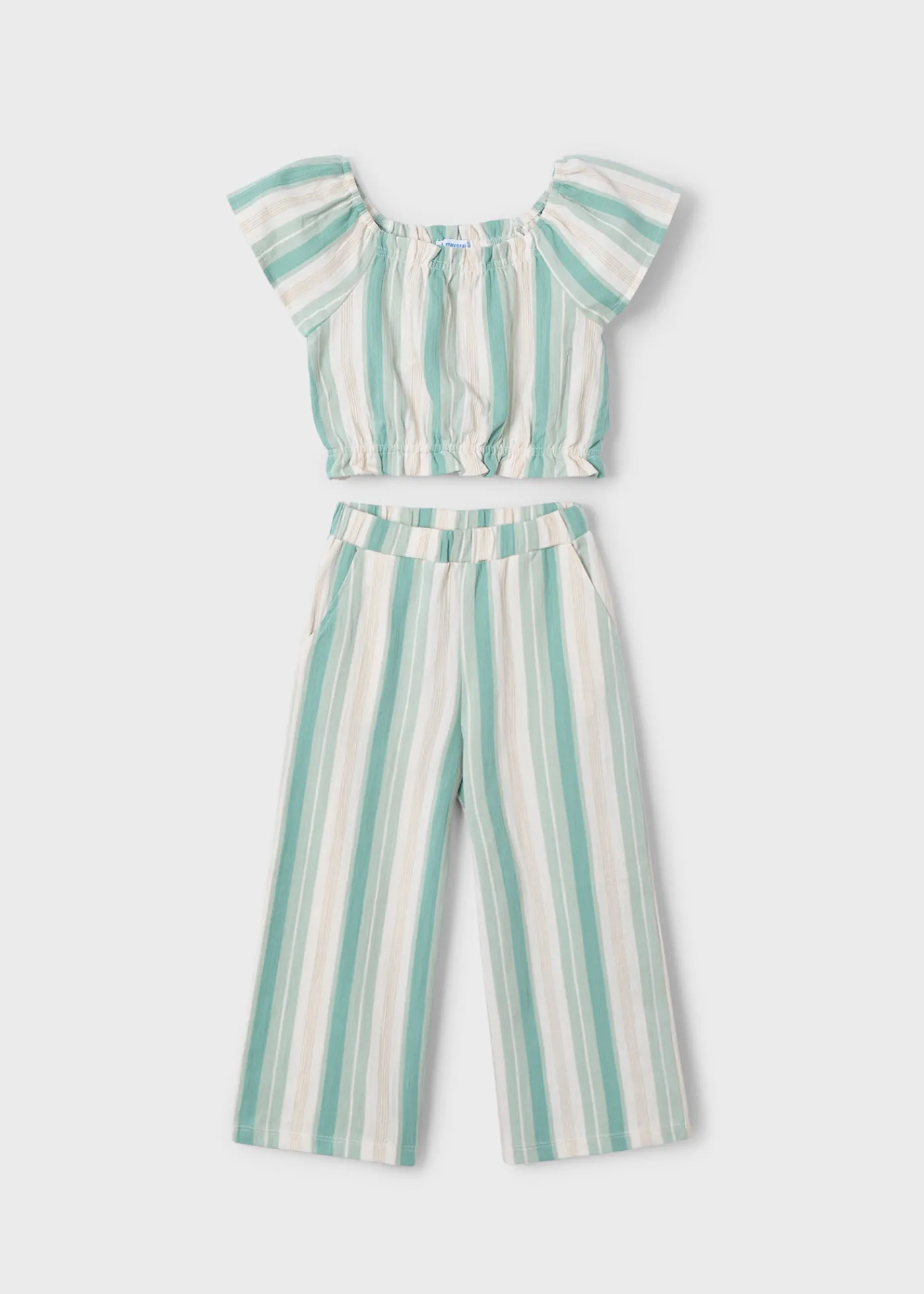 Discount Conjunto pantalón largo y camiseta rayas niña Conjuntos