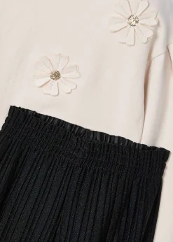 Online Conjunto pantalón plisado y sudadera niña Conjuntos