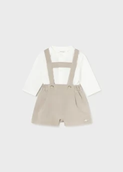 Shop Conjunto pantalón tirantes y body recién nacido Conjuntos