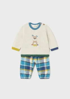 Online Conjunto pantalón y jersey animalito recién nacido Conjuntos