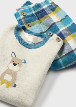 Online Conjunto pantalón y jersey animalito recién nacido Conjuntos