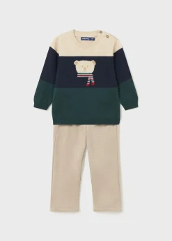 Flash Sale Conjunto pantalón y jersey animal bebé Conjuntos
