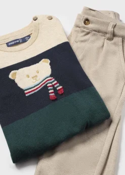 Flash Sale Conjunto pantalón y jersey animal bebé Conjuntos