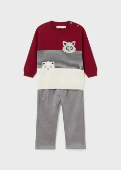 Discount Conjunto pantalón y jersey animal bebé Conjuntos