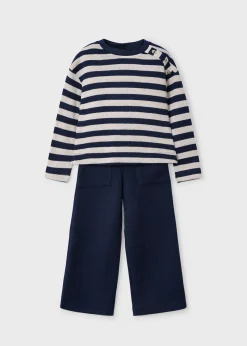 Discount Conjunto pantalón y sudadera rayas niña Conjuntos