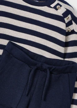Discount Conjunto pantalón y sudadera rayas niña Conjuntos