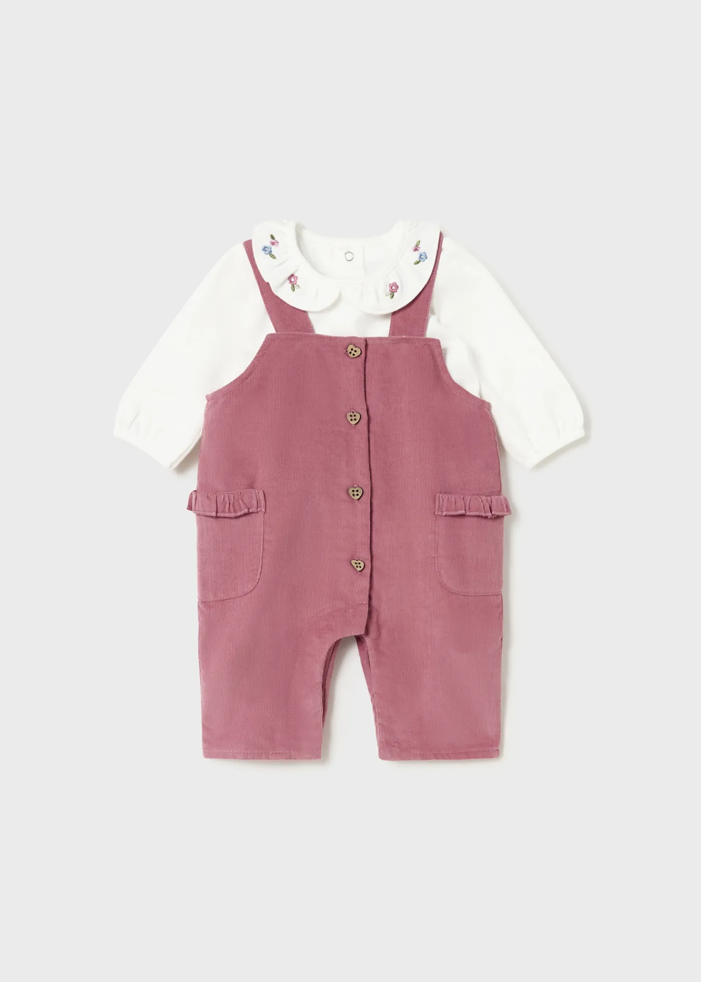 New Conjunto peto volantes y camiseta recién nacida Conjuntos