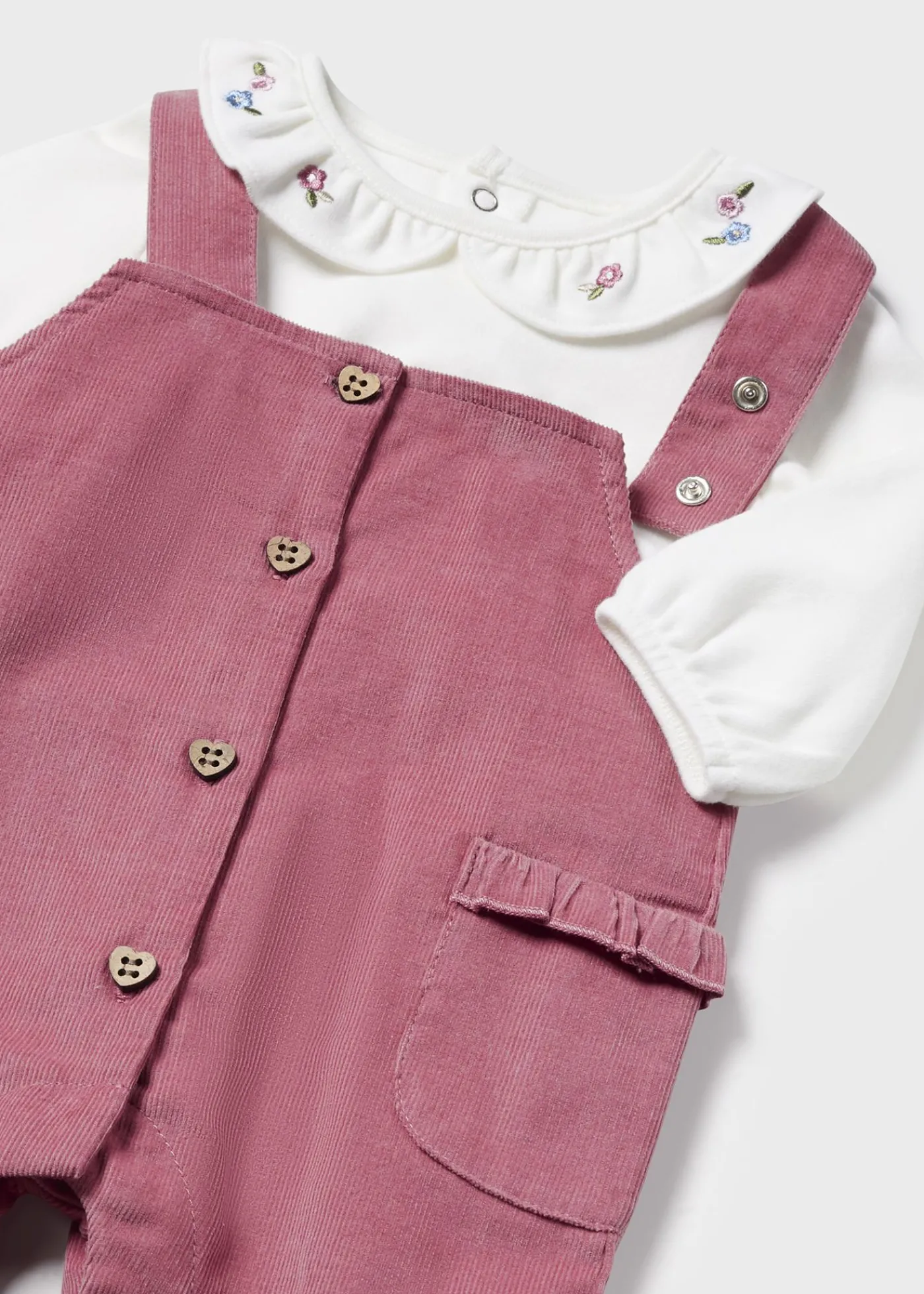 New Conjunto peto volantes y camiseta recién nacida Conjuntos