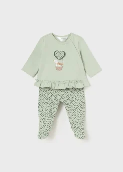 Cheap Conjunto polaina estampada y camiseta recién nacida Conjuntos