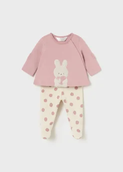 Shop Conjunto polaina estampada y camiseta recién nacida Conjuntos