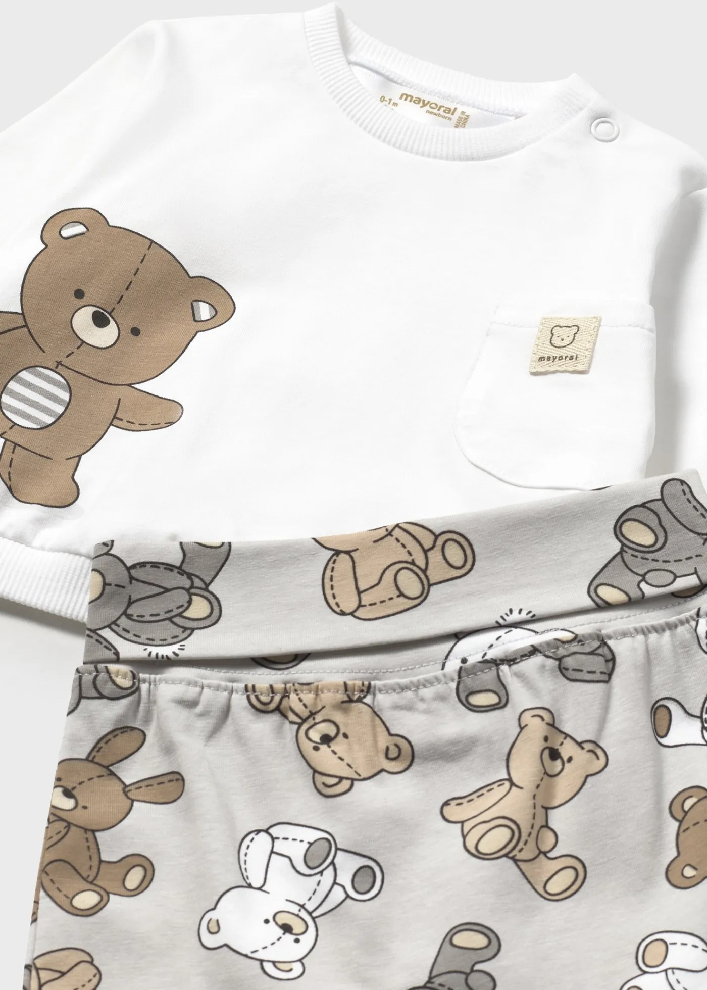 Cheap Conjunto polaina ositos y sudadera recién nacido Conjuntos