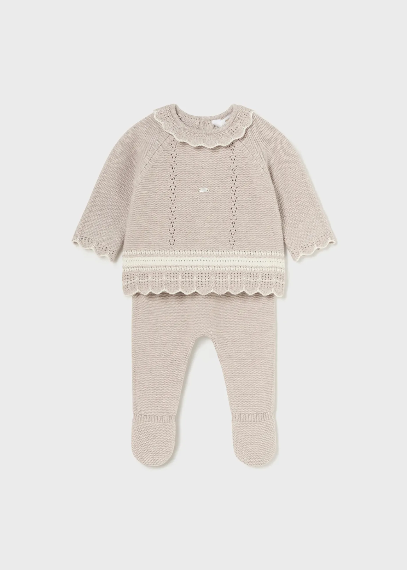 Sale Conjunto polaina y jersey tricot recién nacida Conjuntos