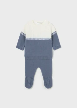 Online Conjunto polaina y jersey bicolor recién nacido Conjuntos
