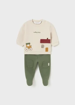 Best Conjunto polaina y sudadera casita recién nacido Conjuntos