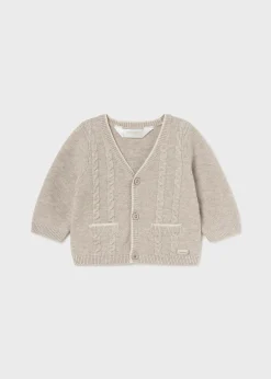 Flash Sale Cárdigan tricot contrastes recién nacido Rebecas|Jerséis Y Sudaderas