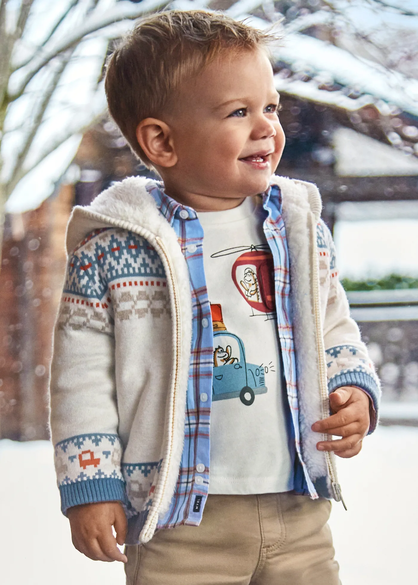 Outlet Cárdigan tricot forrado bebé Jerséis Y Sudaderas