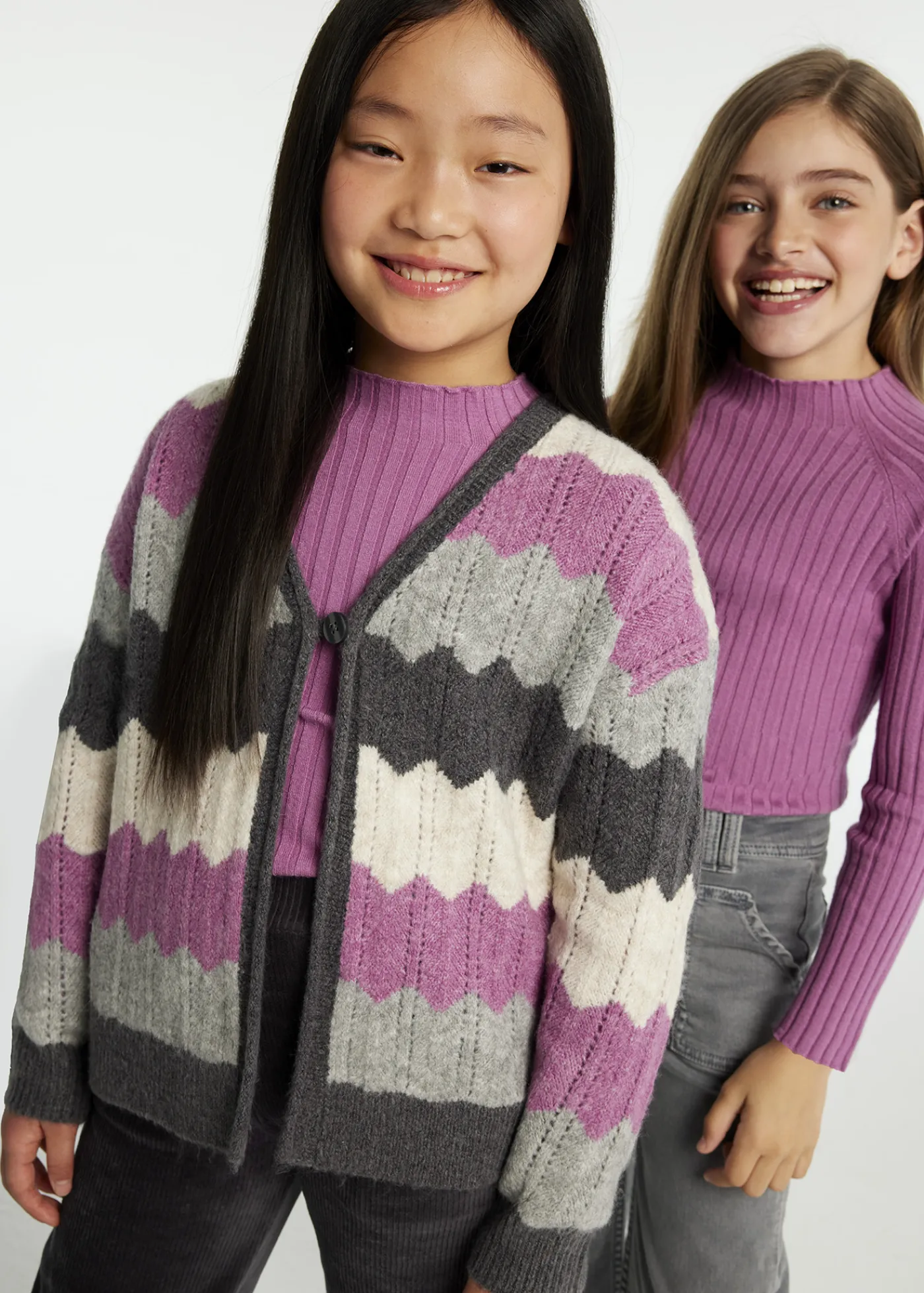 Online Cárdigan zigzag chica Rebecas Y Chaquetas De Punto